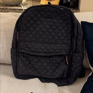 MZ WALLACE Quilted Black Backpack - black with pouch